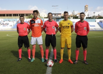 Trío arbitral que estará presente este domingo en tierras murcianas.