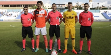 Trío arbitral que estará presente este domingo en tierras murcianas.