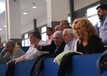 el presidente de la Ciudad Autónoma, Juan José Imbroda estuvo presenciando el partido.