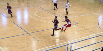 Imagen de uno de los partidos de la Peña Real Madrid esta temporada.