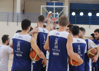 Imagen de la sesión de entrenamientos desarrollada por el Melilla Baloncesto en la jornada de ayer.