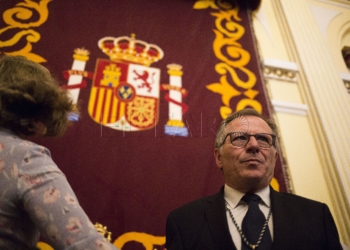 Eduardo De Castro, un momento después de la sesión en la que fue elegido nuevo Presidente de la Ciudad Autónoma.