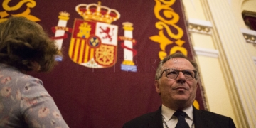 Eduardo De Castro, un momento después de la sesión en la que fue elegido nuevo Presidente de la Ciudad Autónoma.