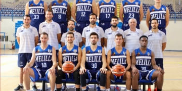 Componentes de la escuadra del Melilla Baloncesto.