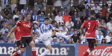 Imagen de una de las jugadas de este encuentro.