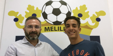 Luisma Rincón junto al joven cancerbero de nuestra ciudad, Ayman.