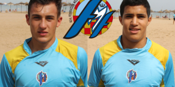 Los jugadores melillenses Berru y Waalid, convocados por el seleccionador nacional Sub 21, Christian Méndez.
