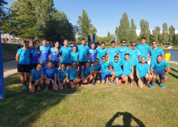 Componentes de la Federación Melillense de Triatlón que se desplazaron a Madrid.