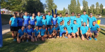 Componentes de la Federación Melillense de Triatlón que se desplazaron a Madrid.
