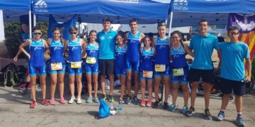 Componentes de los equipos escolares que intervinieron en los Nacionales por relevos.