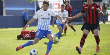 David Ramos, en un partido con el Malagueño.
