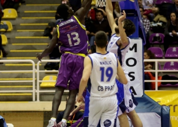 El baloncestista del Chad, en uno de los partidos de la pasada temporada liguera.