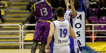 El baloncestista del Chad, en uno de los partidos de la pasada temporada liguera.