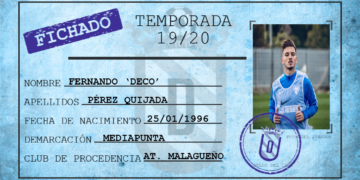 Infografía del fichaje del nuevo jugador del Melilla.