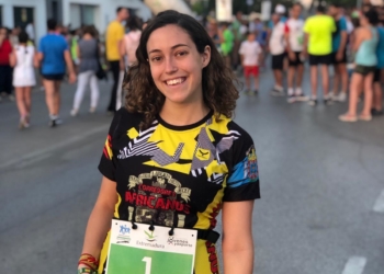 Marisol Martín antes de darse la salida.