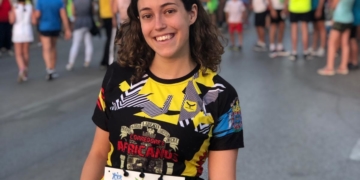 Marisol Martín antes de darse la salida.