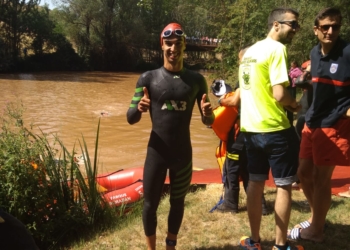 El triatleta melillense, en la prueba de Almazán.
