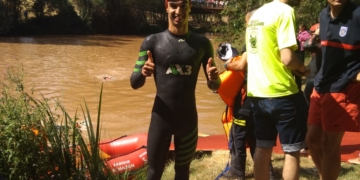 El triatleta melillense, en la prueba de Almazán.