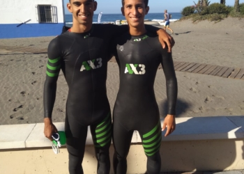 Imagenes de la participación de los dos triatletas melillenses en esta competición de alto nivel.