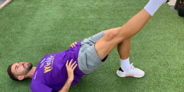 Ortega, en uno de los entrenamientos del equipo.