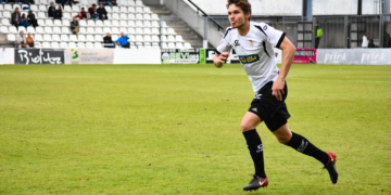 El jugador, en uno de los partidos con el Real Unión.