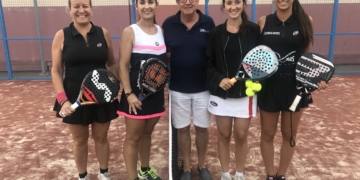 Parejas en la categoría femenina que se jugarán el título de este torneo local.