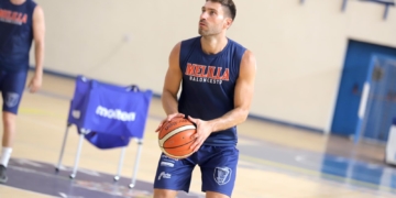 El jugador lituano, en pleno entrenamiento.