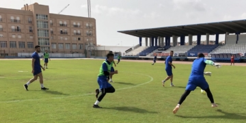 Los jugadores del plantel azulino realizaron ayer su último entrenamiento antes de partir hacia el stage en Marbella.
