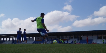 Los jugadores de la escuadra azulina llevaron a cabo el entrenamiento en el Álvarez Claro.