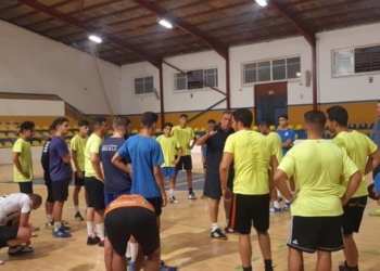 Jugadores melillenses, en una de las sesiones de entrenamientos de esta primera semana.