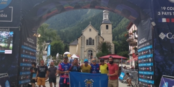 Componentes de la expedición de nuestra ciudad, en la localidad de Chamonix.