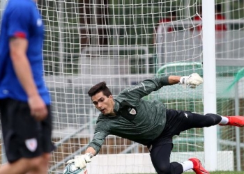 El jugador bilbaíno, en uno de sus entrenamientos.
