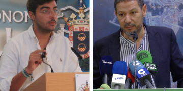 En las fotos, el viceconsejero de Servicios Sociales y Salud Pública, Mohamed Mohand, y Mustafa Aberchán.