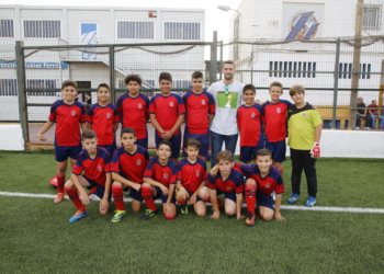 Uno de los equipos base de la escuadra de la Peña Barcelonista de Melilla.