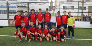 Uno de los equipos base de la escuadra de la Peña Barcelonista de Melilla.