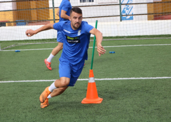 Mawi se empleaba ayer a fondo en el entrenamiento.