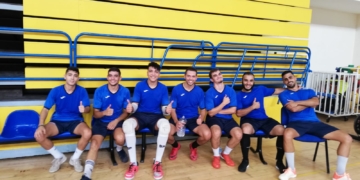 Jugadores del Melistar, en una de las sesiones de esta semana.