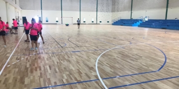 Jugadores del Torreblanca, en uno de sus amistosos.