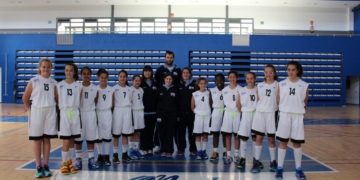 Componentes de uno de los combinados de la Federación Melillense de Baloncesto.