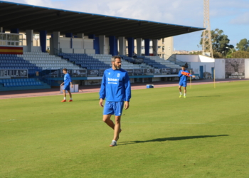 Richi, durante el entrenamiento.