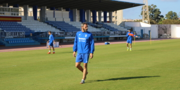 Richi, durante el entrenamiento.