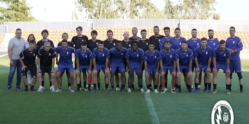 Plantilla del conjunto madrileño del Rayo Majadahonda, próximo rival de los azulinos en el Campeonato Nacional de Liga del Grupo I de Segunda División B.