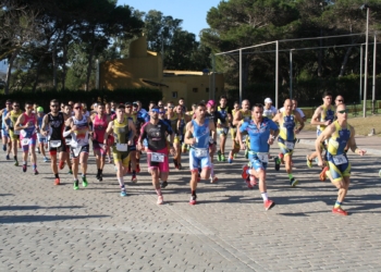 Imagen de la salida de uno de los duatlón celebrados en nuestra ciudad esta temporada.