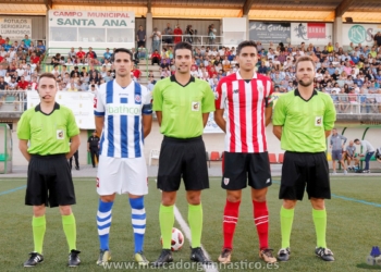 Trío arbitral que estará este domingo en tierras gallegas para dirigir el próximo partido de la UD Melilla.
