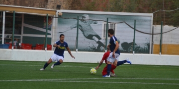 Imagen de uno de los partidos jugados por la escuadra de nuestra ciudad en el campo federativo de La Espiguera.