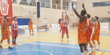Imagen del partido que se disputó en la jornada de ayer.