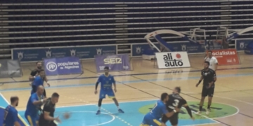 Imagen del partido jugado ayer.