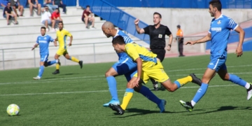 Imagen del encuentro que disputaron los insulares en el terreno de juego del Getafe B.