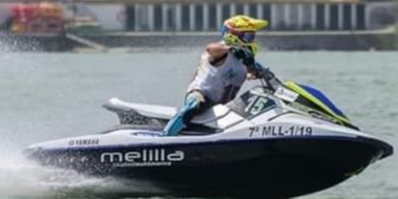 El melillense, en una de las competición disputadas.