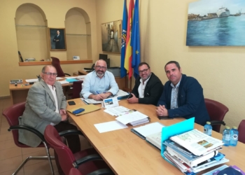 Imagen de la visita de los periodistas deportivos.